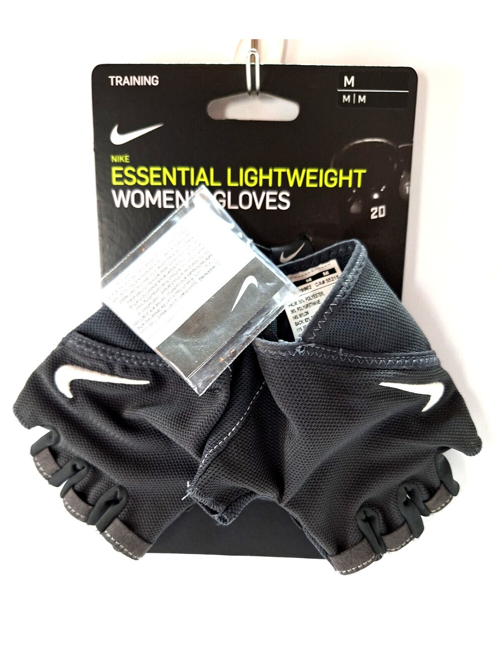 Nike Gloves Womens Essential Lightweight Training Weight Lifting Gray Gorpcore M